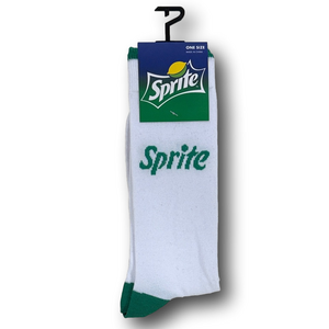 3/$20 Sprite Lemon Lime Soda "Obey Your Thirst" Funny Novelty Crew Socks - NWT